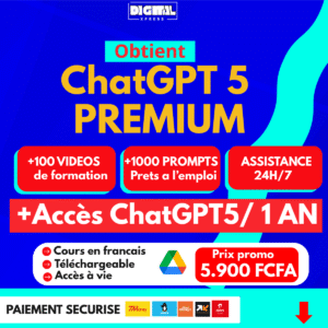 🤖 ChatGPT 5 Prémium / +100 Vidéos de formation / +2000 Prompts prêts à l'emploi